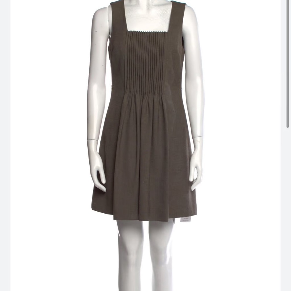 Alice + Olivia Brown and White Mini Dress